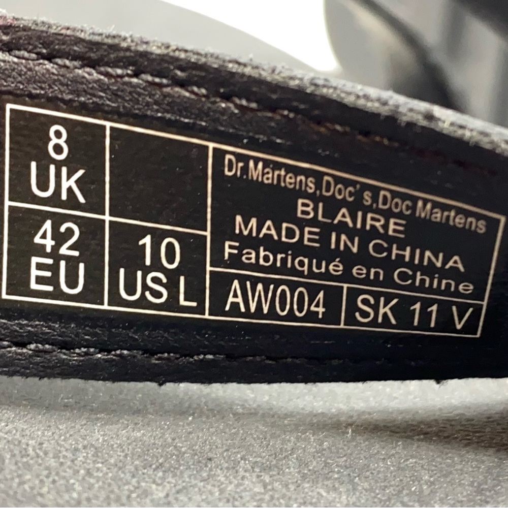 Dr Martens NWOT Black Blaire Hyrdro Leather Platform Strap Sandals. - Picture 10 of 14